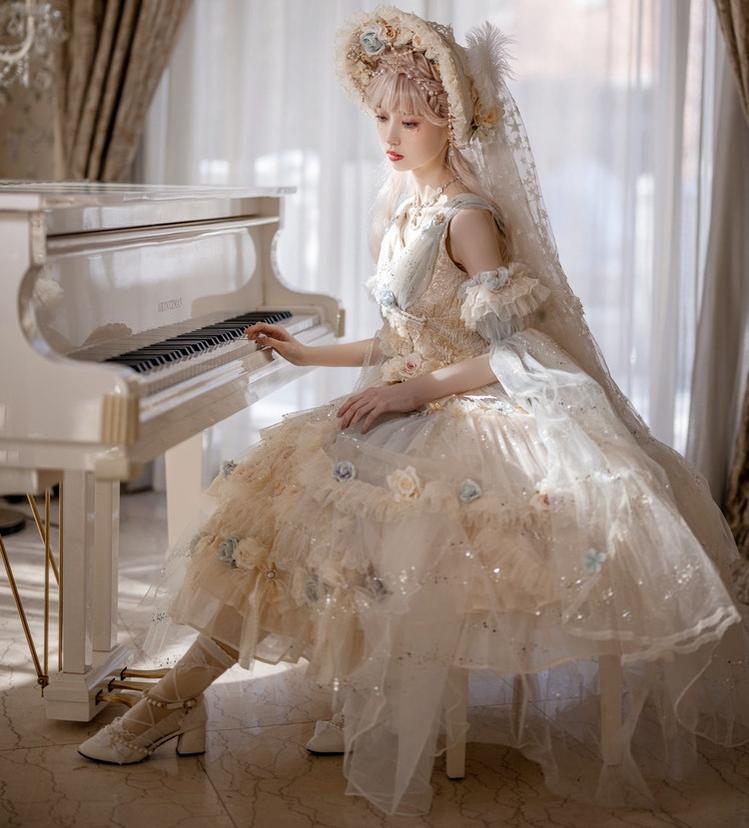 Flower Spirit - Elegant Lolita JSK Dress Summer Wedding Lolita JSK - image 11