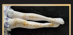Elegant Lolita Gold Foil Printed Tights - image 4