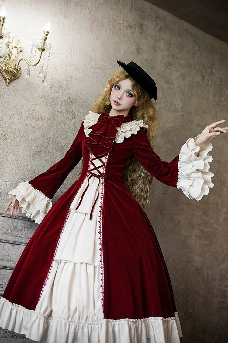 Letters and Poems · Nutcracker Box - Long Sleeves Ruffled Open-Front Bow Lace-Up Gothic Lolita Dress - image 13