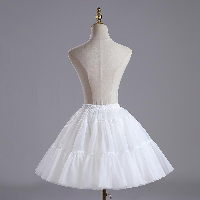 High-Volume White Puffy Lolita Petticoat, 17.7" (45 CM), Cotton Lining - image 3