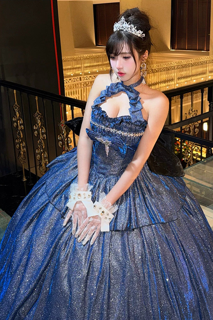 Paris-Inspired - Sleeveless Glitter Series Ruffled Cut-Out Bow Sweet Lolita Skirt Set - image 9