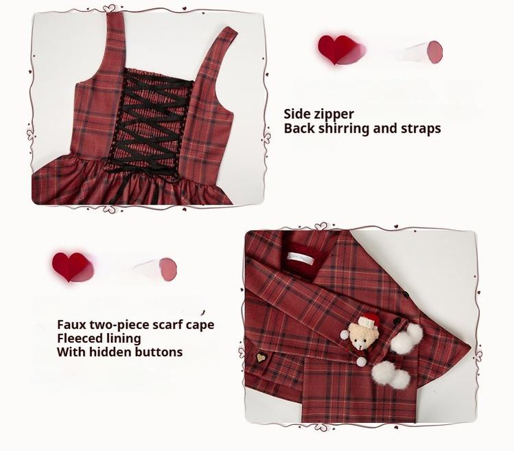 Wish Date - Twins Lolita Fishbone Bust-supporting JSK Winter Scarf-Cape and Accessories - image 19