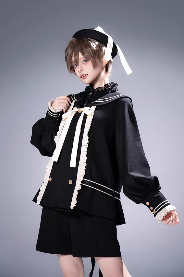 City of Mist - Gothic Ouji Coat & Shorts Set - image 4