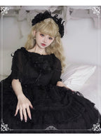 Eieyomi Gothic Princess Black Lolita JSK and Chiffon Top - image 16
