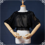 Eieyomi Gothic Princess Black Lolita JSK and Chiffon Top - image 17