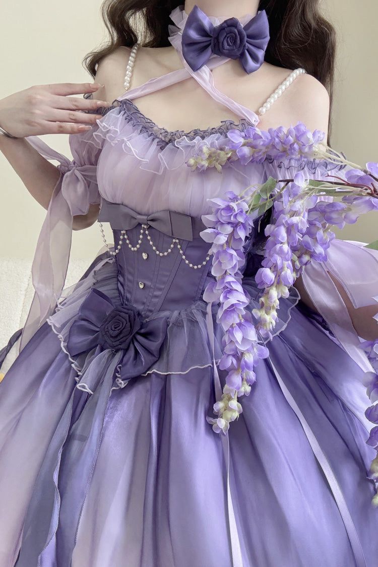 Purple Irregular Sweet Princess Lolita JSK Dress - image 4