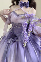 Purple Irregular Sweet Princess Lolita JSK Dress - image 4