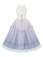 Purple Classic Gradient Lolita JSK Set with Cardigan and Hair Accessories - image 8