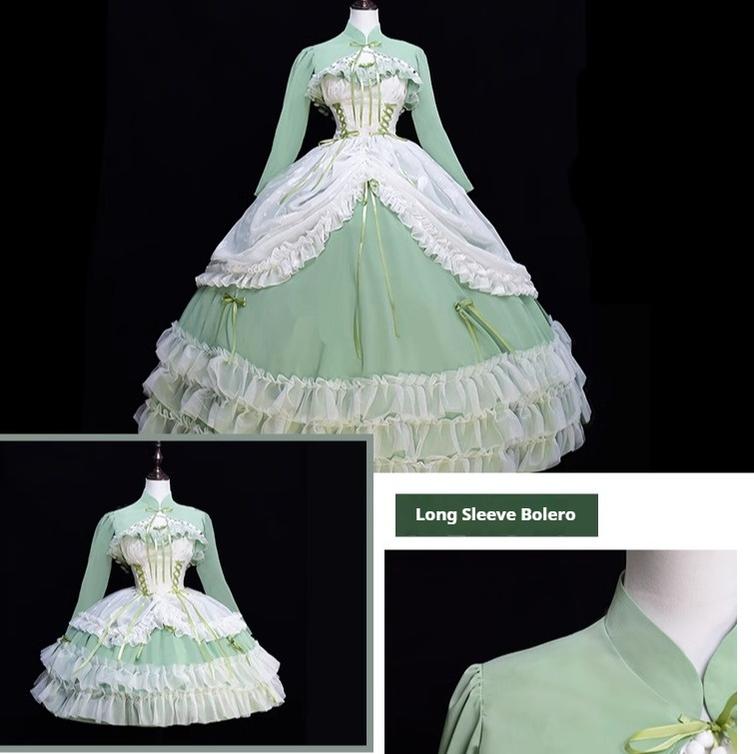 Toting Basil - Wedding Lolita Bolero, Necklace, Cuffs and Side Clip Collection - image 12