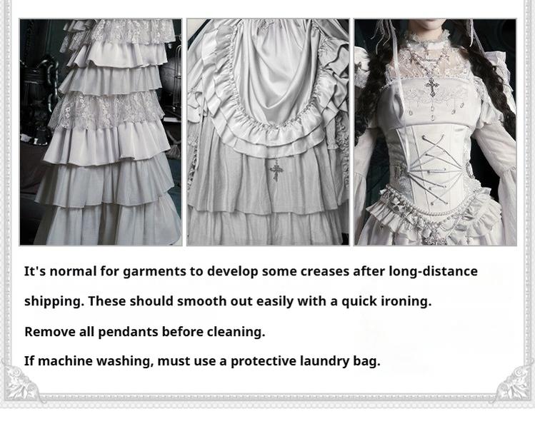Humanoid Robot - Silver Gothic Lolita Mermaid Skirt Set - image 17