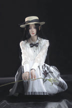 Lily - Printed & Embroidered Gothic Lolita Skirt - image 4