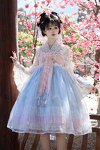 Peach Blossoms in Spring Fields - Qi Lolita JSK Dress in 3 Colors - image 1