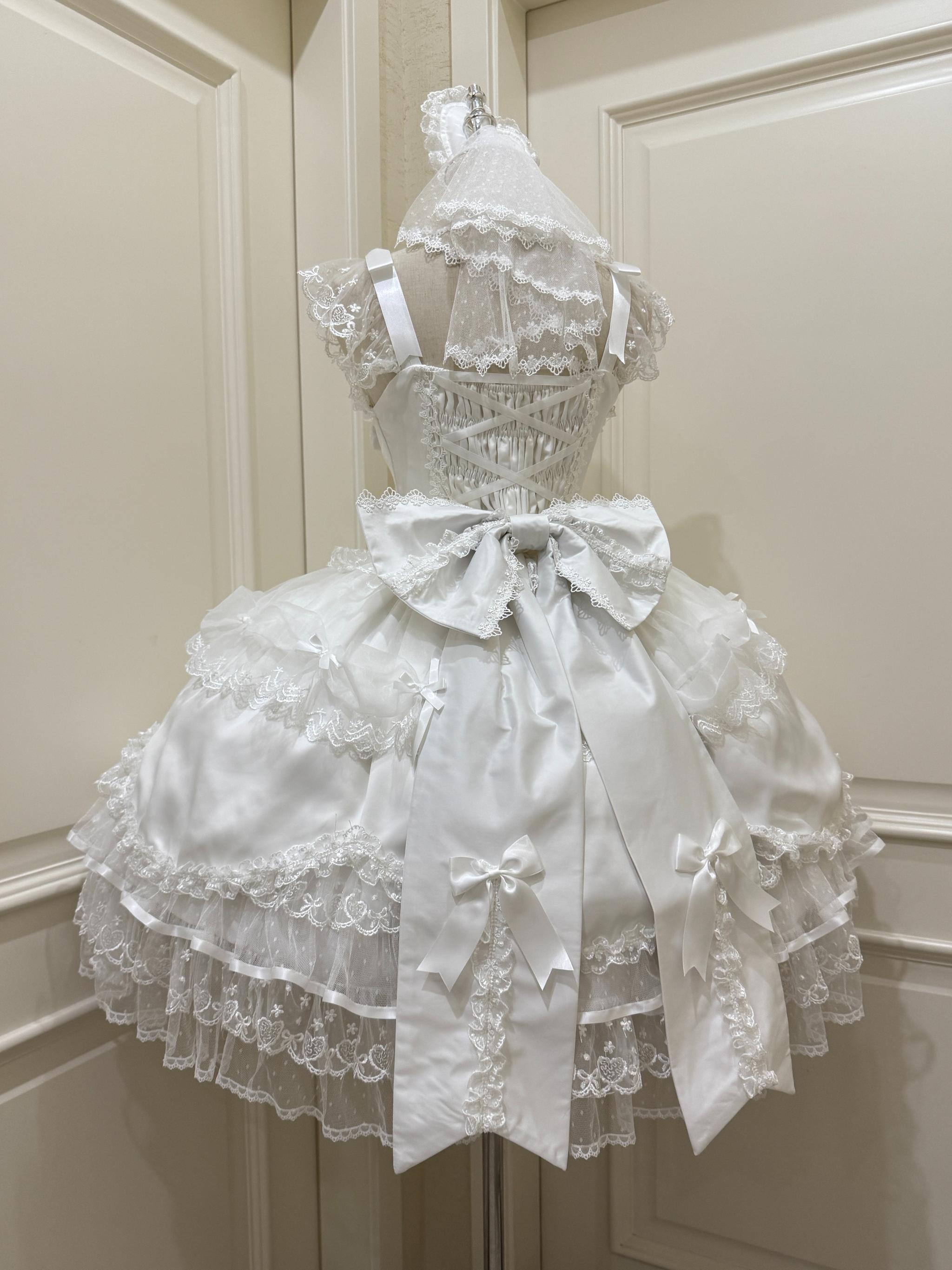 Velvet Sweetheart - Doll-like Sweet Lolita Jumper Dress, Bow Accents - image 5
