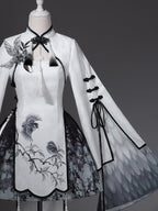 Contrast Sleeveless Dress with Tassel Accents and Self-Tie Waist - Han Ru Chu - image 2
