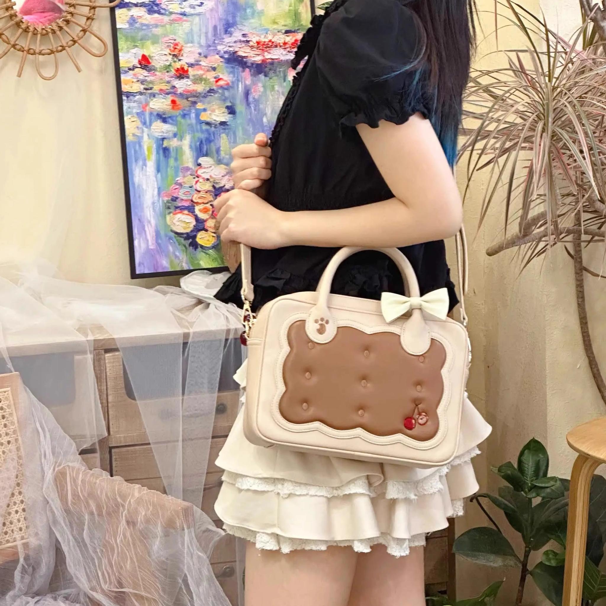 Kawaii Lolita Bag Cherry Biscuit Shoulder Crossbody Handbag - image 37