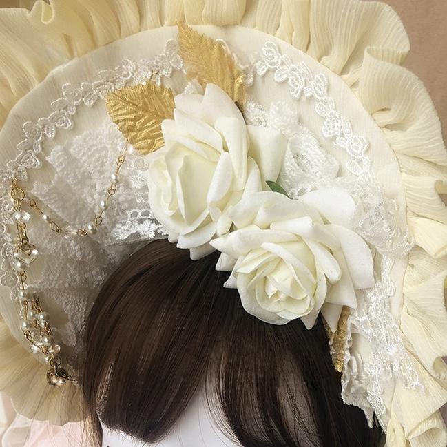 Dawn Wedding - Sweet Lolita Rose Headdress Accessories - image 5