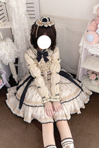 Bear’s Holiday - Sleeveless Double-Layered Ruffled Embroidered Bow Sweet Lolita JSK Dress - image 6