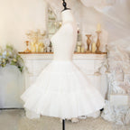 High-Volume White Puffy Lolita Petticoat, 17.7" (45 CM), Cotton Lining - image 10