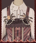 Chocolate Carousel - Peter Pan Collar Old School Lolita JSK Dress, Carousel Print and Accessories - image 15
