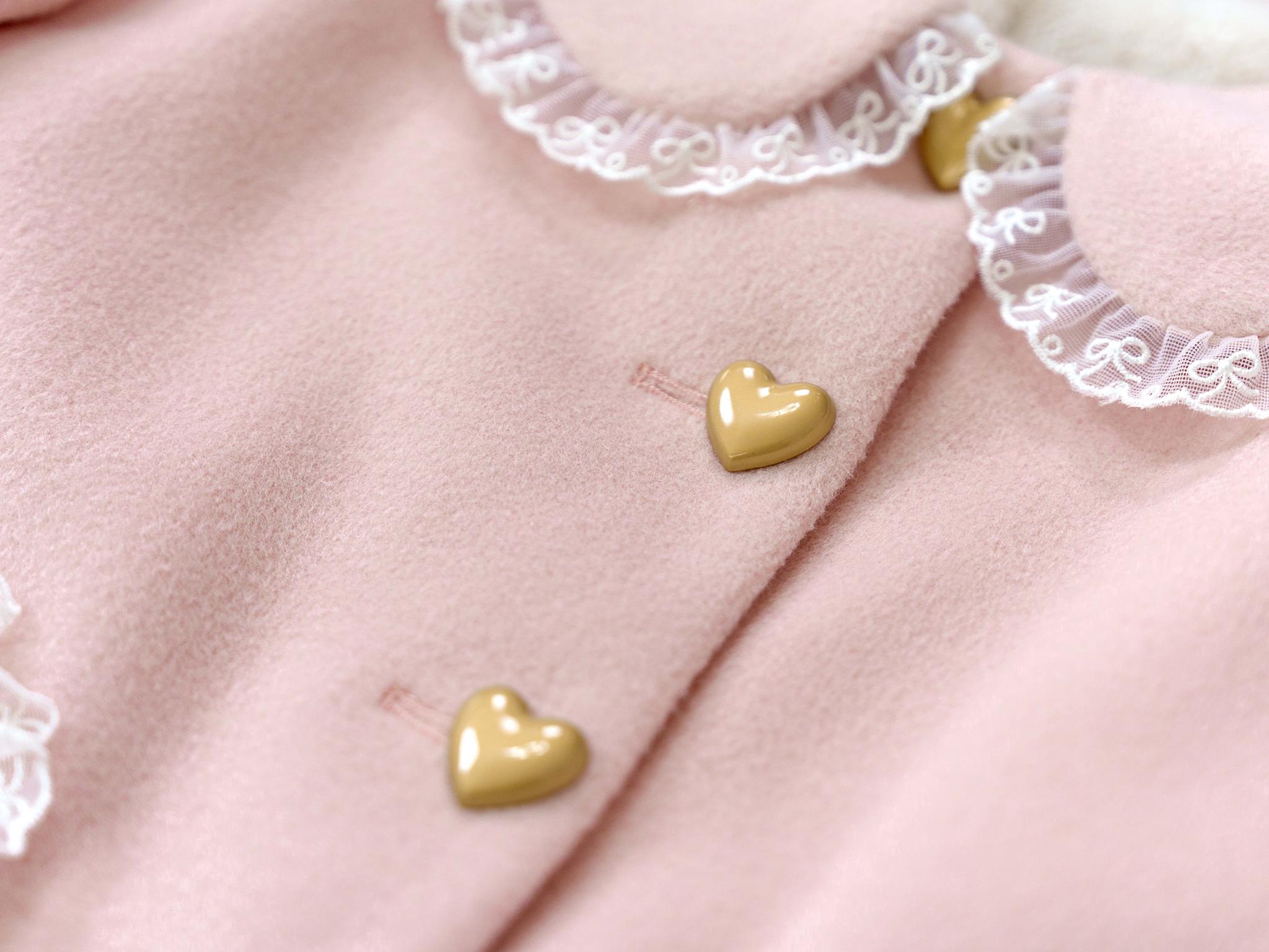 Milk Puff - Winter Fleece-Lined Sweet Lolita Coat, Detachable Collar Collection - image 14