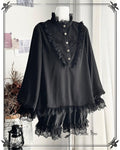 Black Moonlight - Ouji Lolita Chiffon Shirt Outfit Collection - image 18