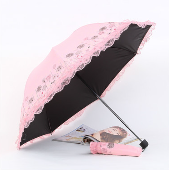 Princess Lolita Sunshade Parasol, Lace Ruffles - image 10