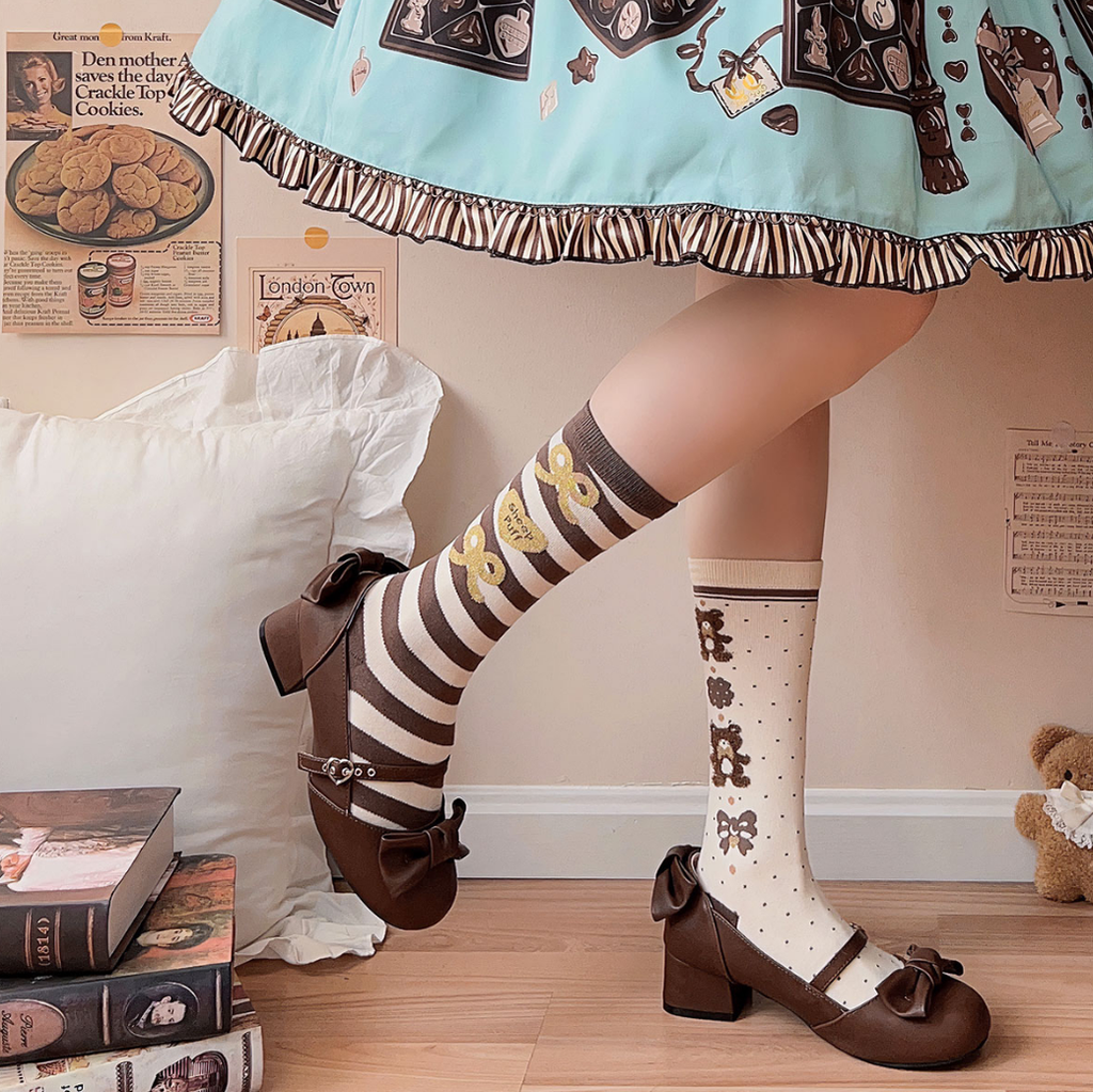 Elegant Lolita Bownot Retro High Heel Shoes - image 35
