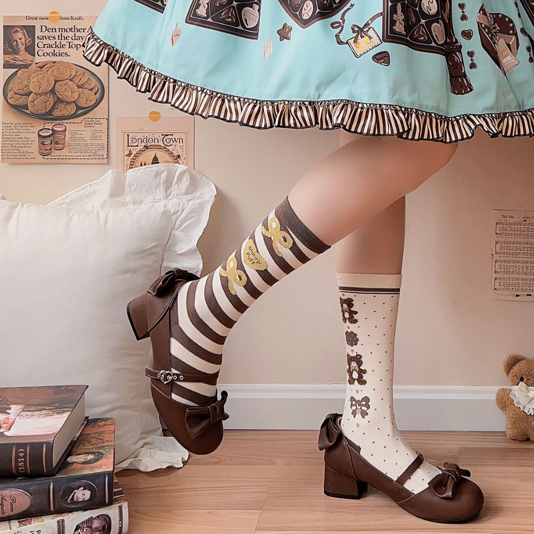 Elegant Lolita Bownot Retro High Heel Shoes - image 35