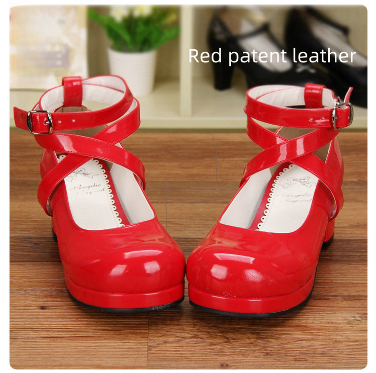 Sweet Lolita Shoes Round Toe Middle Heel - image 7