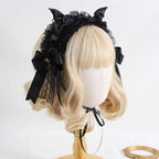 Halloween Gothic Lolita Hairband, Detachable Devil Wings - image 16