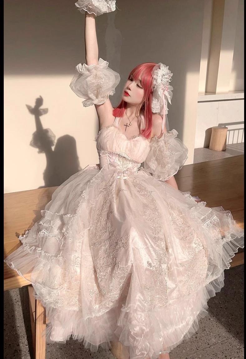 Endless Summer - Bridal Wedding Lolita JSK Open-Back Dress - image 39