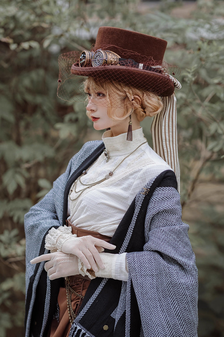 Victorian Style Bowknot Mesh Classic Vintage Ouji Lolita Hat - image 5