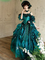 Green Forest Fairy Oil Painting Lolita Skirt - image 2