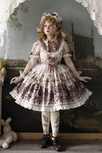 Teddy Bear Party - Daily Sweet Lolita Short-Sleeve OP Dress - image 13