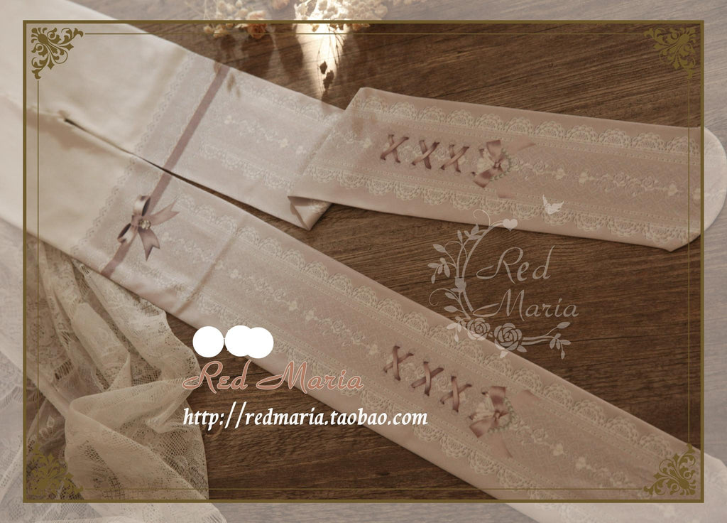 Lace Printed Bow 80D Lolita Tights Multicolors - image 1