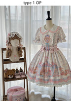 Barbie Bear - Sweet Lolita Bear Print JSK and OP and Accessories - image 32