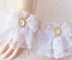 Sakura Home - Sweet Lolita Handmade Lace Bows Cuffs - image 7