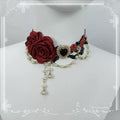 Elegant Lolita Necklace Rose Gemstones and Pearl Necklace - image 1