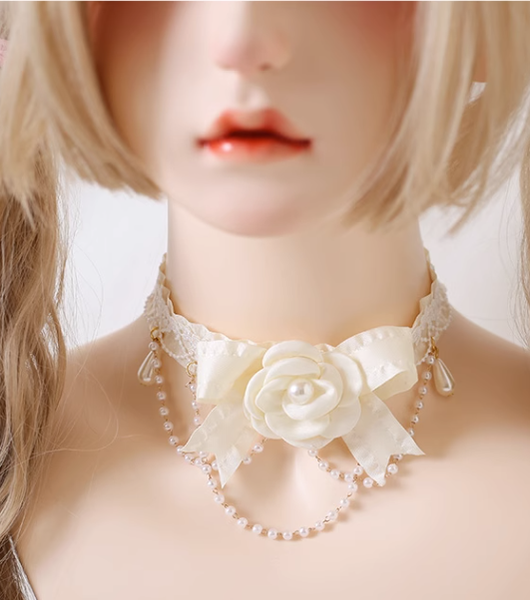 Elegant Lolita Lace Camellia Necklace - image 9