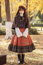 Autumn Chronicles - Sweet Lolita JSK Dress in Red & Green - image 5