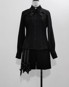 ShenYao - Ouji Vintage Lolita Black Bow Shorts - image 9