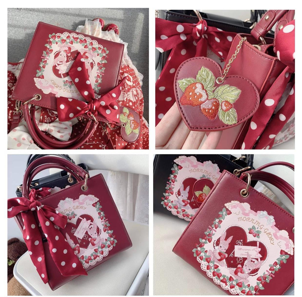 Retro Lolita Handbag PU Square Wedding Bag - image 20