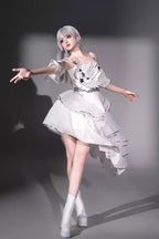 Silver Wings - Futuristic Punk Lolita JSK Dress Set - image 2