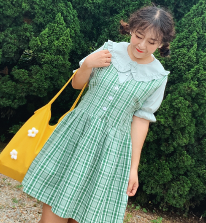 Plus Size Lolita Blouse, Oversized Short Sleeve Shirt - image 8