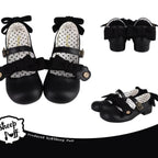 Bear Room - Sweet Lolita Shoes Double Bow Round Toe Flat Shoes - image 14