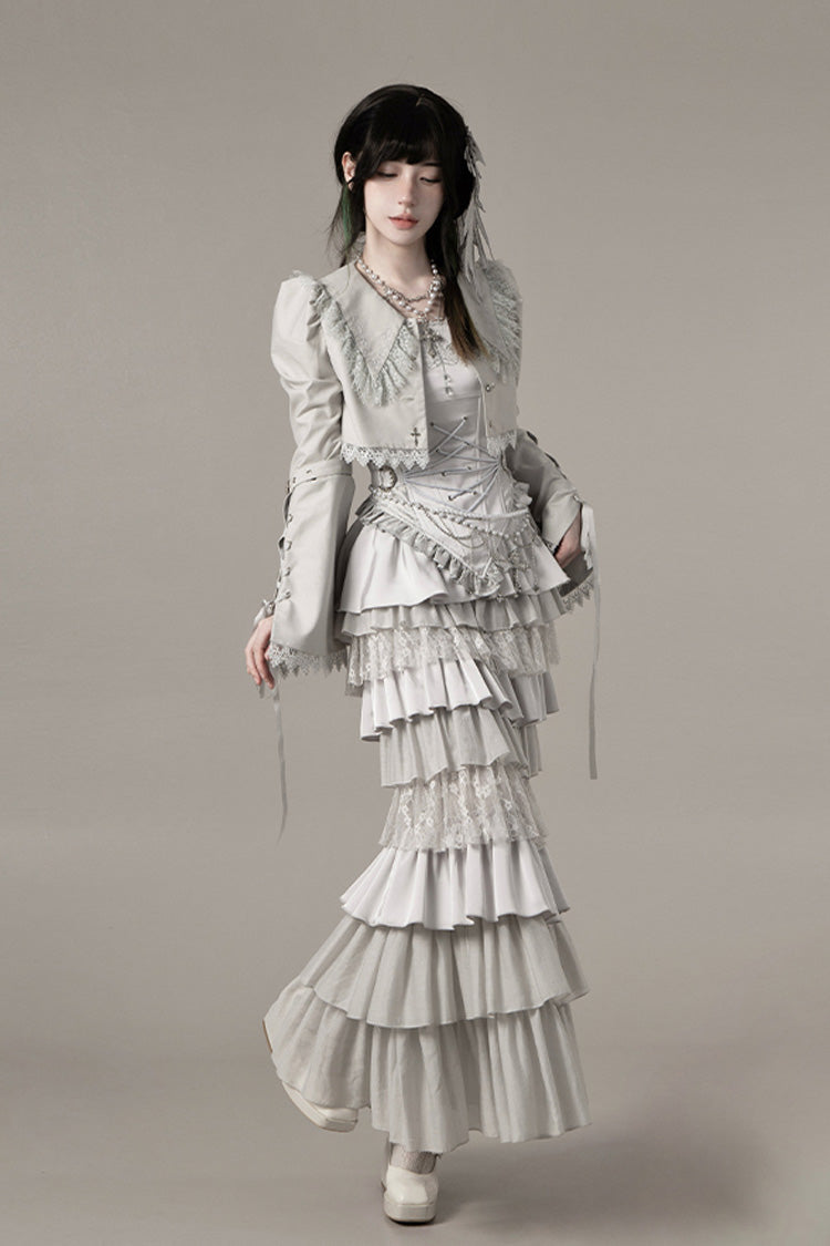 Bionic Doll - Gothic Lolita Fishtail Skirt & Corset Full Set - image 7