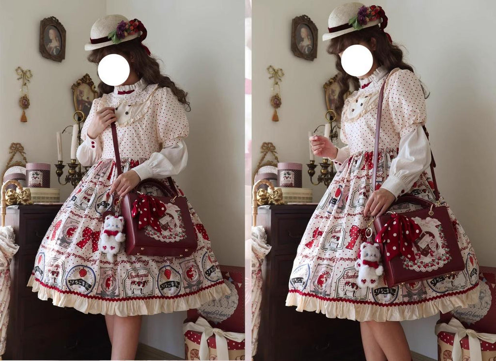 Retro Lolita Handbag PU Square Wedding Bag - image 9