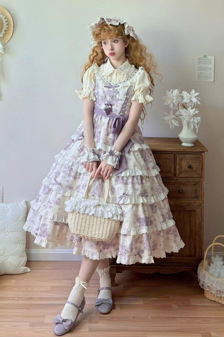 Grape Moon Almanac - Adjustable-Length Sweet Lolita JSK Dress - image 13