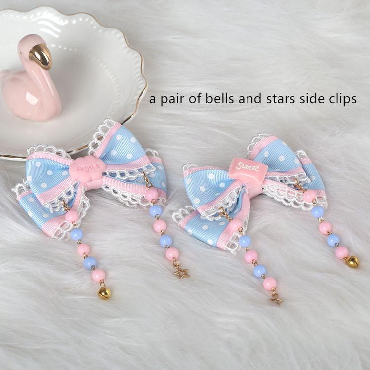 Pink and Blue Sweet Lolita Bow Headwear - image 17
