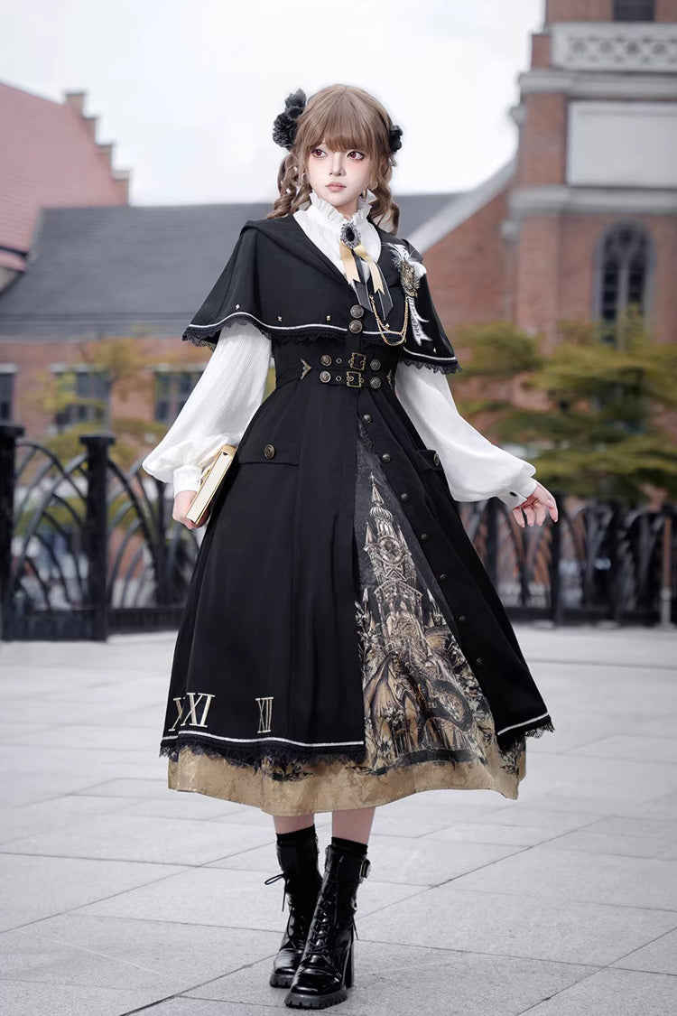 Dragon's Aria - Gothic Vintage Lolita Three-Piece Set - image 3